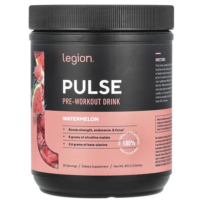 Pulse, Pre-Workout Drink, Watermelon, 1.04 lbs (472 g)