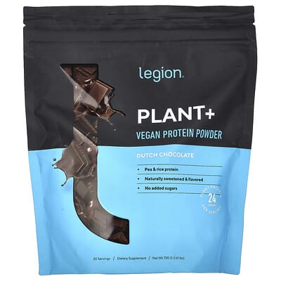 Растительный протеиновый порошок Plant+ Dutch Chocolate, 1.61 lbs (730 g)