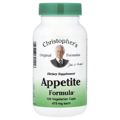 Christopher's Original Formulas Appetite Formula, 100 вегетарианских капсул