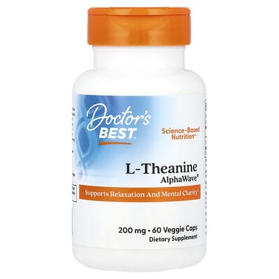 L-Theanine, AlphaWave®, 200 mg, 60 вегетарианских капсул