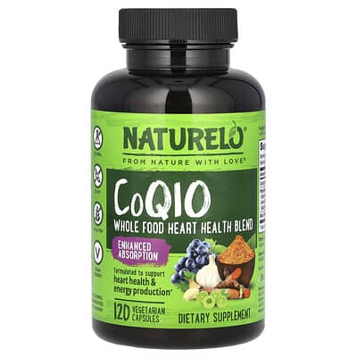 CoQ10, комплекс для здоровья сердца, 120 вегетарианских капсул