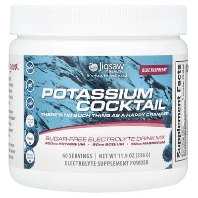 Potassium Cocktail™, Sugar-Free Electrolyte Drink Mix, Blue Raspberry, 11.9 oz (336 g)