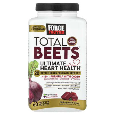 Total Beets® With CoQ10, гранат и ягоды, 60 жевательных капсул