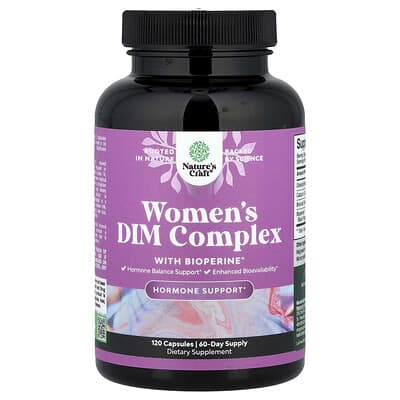 Женские витамины DIM Complex с BioPerine®, 120 Capsules