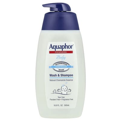 Aquaphor Baby, Wash & Shampoo, без отдушек, 16.9 fl oz (500 ml)