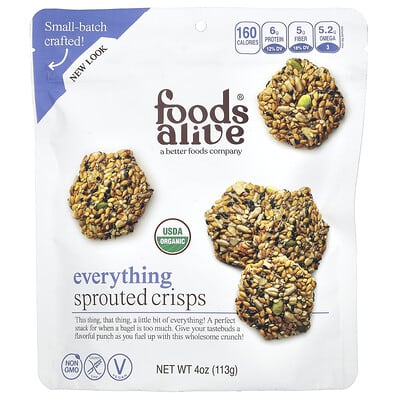 Sprouted Crisps, Everything, 4 oz (113 g)