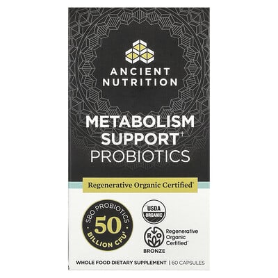 Пробиотики Ancient Nutrition Metabolism Support, 60 капсул