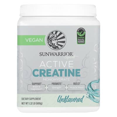 Sport, Active моногидрат креатина, без вкуса, 1.32 lb (600 g)
