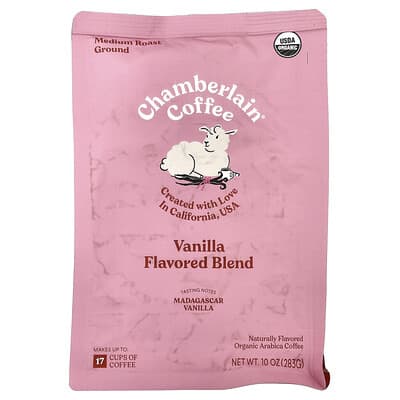 Органический кофе Arabica, молотый, средняя обжарка, ваниль, 10 oz (283 g)