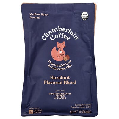 Witty Fox Hazelnut Blend, Ground, Medium Roast, 10 oz (283 g)