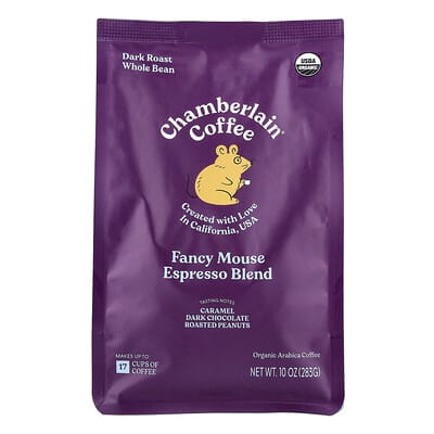 Fancy Mouse Espresso Blend, Whole Bean, Dark Roast, 10 oz (383 g)