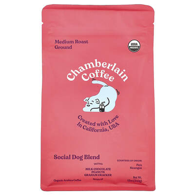 Social Dog Blend, Ground, Medium Roast, 12 oz (340 g)