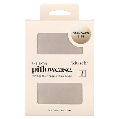 Наволочка Kitsch The Satin Pillowcase, Standard Size, Champagne, 1 шт