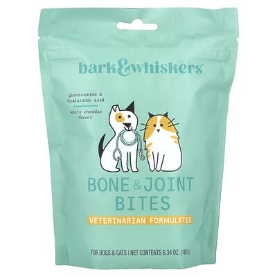 Лакомство Dr. Mercola Bark & Whiskers™, Bone & Joint Bites, White Cheddar, 6.34 oz (180 g)