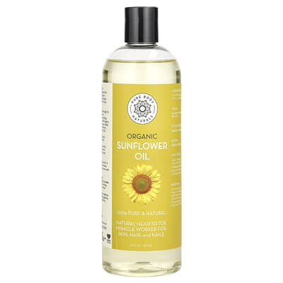 Органическое подсолнечное масло Pure Body Naturals, 16 fl oz (473 ml)