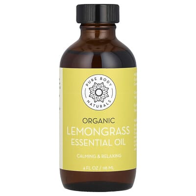 Органическое эфирное масло Lemongrass, 4 fl oz (118 ml)