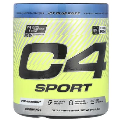 C4® Sport, Pre-Workout, Icy Blue Razz, 8.6 oz (244 g)