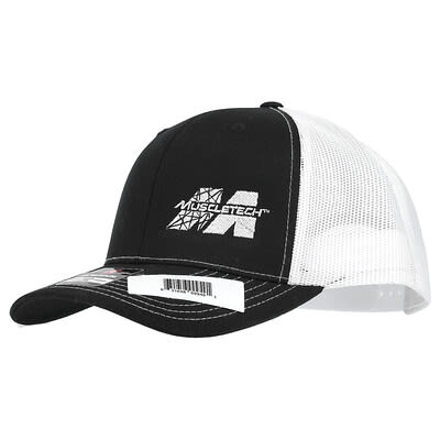 Snapback Trucker Cap, Black/White, 1 Count