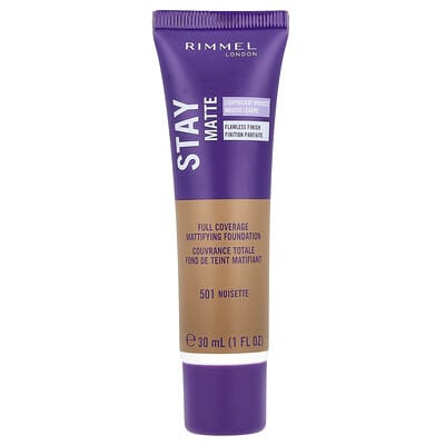 Stay Matte, Full Coverage Mattifying Foundation, 501 Noisette, 1 fl oz (30 ml)