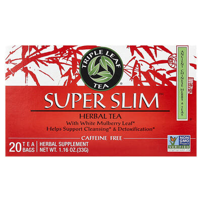 Травяной чай Super Slim, без кофеина, 20 чайных пакетиков, 1.16 oz (33 g)