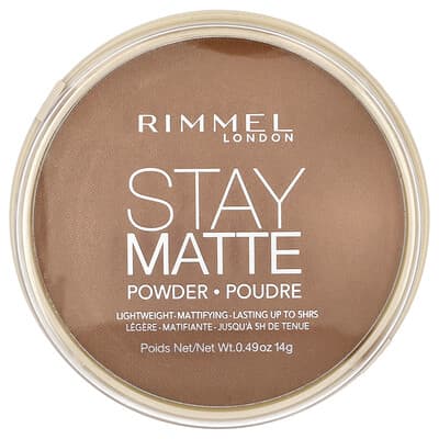 Пудра Rimmel London Stay Matte Lightweight-Mattifying Powder, 025 Toffee, 0.49 oz (14 g)