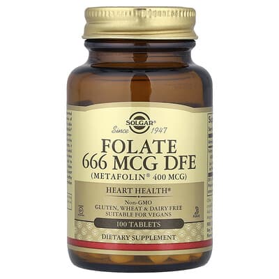 Фолат, 666 mcg DFE, 100 таблеток