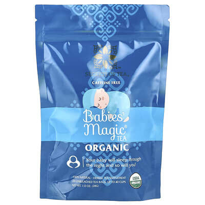 Органический чай Secrets of Tea Magic®, без кофеина, 20 не отбеленных чайных пакетиков, 1 oz (28 g)