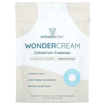 WonderCream Colostrum Creamer, без сахара, 3.88 oz (110 g)