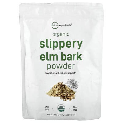 Organic порошок коры скользкого вяза, 1 lb (454 g)