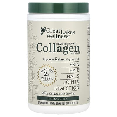 Grass-Fed Bovine Collagen Peptides, Unflavored, 10 oz (284 g)