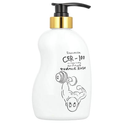 Очищающий кондиционер для волос Elizavecca CER-100 Collagen Coating Hair A+ Muscle Treatment Rinse, 16.9 fl oz (500 ml)