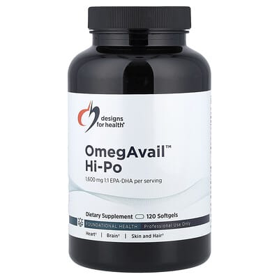 Designs For Health OmegAvail™ Hi-Po, 120 капсул