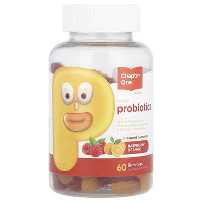 Chapter One, Probiotic Gummies, Raspberry Orange, 60 шт (500 mg на одну штуку)