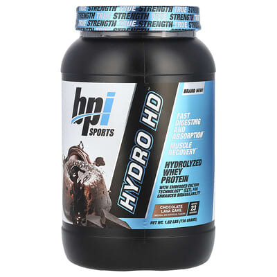 BPI Sports Hydro HD™, гидролизованный сывороточный протеин, Chocolate Lava Cake, 1.62 lbs (736 g)