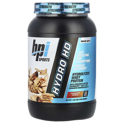 Сыворотка BPI Sports Hydro HD™, гидролизованный сывороточный протеин, корица, 1.62 lbs (736 g)