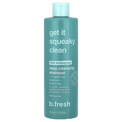 Get It Squeaky Clean, Deep Cleansing Shampoo, For Oily Hair, Lush Lemongrass, 12 fl oz (355 ml)