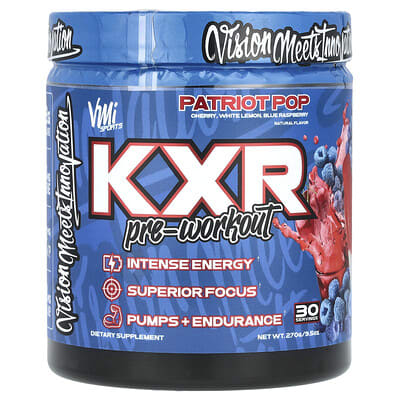 KXR Pre-Workout, Patriot Pop, 9.5 oz (270 g)