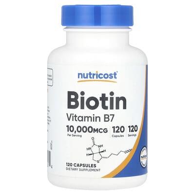 Биотин, 10,000 mcg, 120 капсул