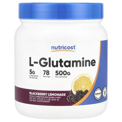 L-Glutamine, чернично-лимонный лимонад, 17.9 oz (500 g)