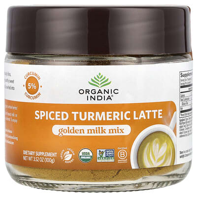 Organic India Смесь Spiced Turmeric Latte, Golden Milk, 100 g (3.52 oz)