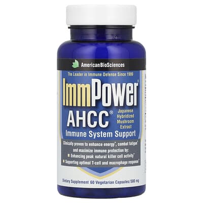 American Biosciences ImmPower AHCC 500 mg, 60 вегетарианских капсул