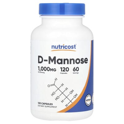 D-Mannose Nutricost, 120 капсул (500 mg на капсулу)