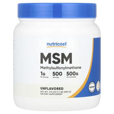 MSM, без вкуса, 17.9 oz