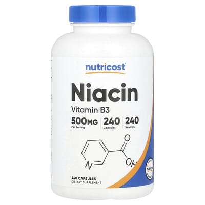 Ниацин, 500 mg, 240 капсул