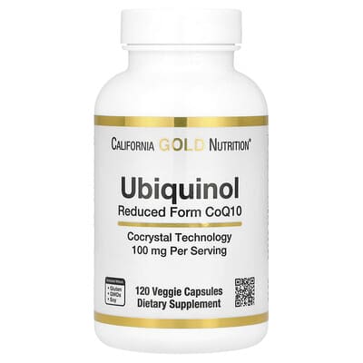 Ubiquinol Reduced Form CoQ10, 100 mg, 120 вегетарианских капсул