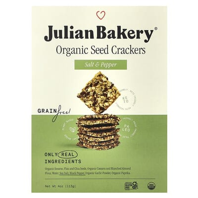 Organic Seed Crackers, Salt & Pepper, 4 oz (113 g)