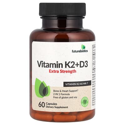 Vitamin K2 + D3, Extra Strength, 60 Capsules