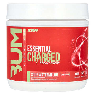 Bum Essentials, Essential Charged Pre-Workout, Sour Watermelon, 0.92 lb (418.75 g)