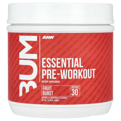 Bum, Essential Pre-Workout, Fruit Burst, 14.39 oz (408 g)