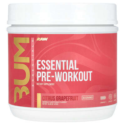 Bum Essentials, Essential Pre-Workout, Citrus Grapefruit , 14.49 oz (411 g)